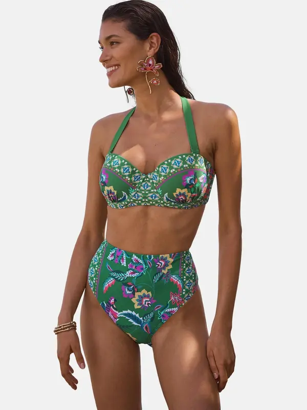love & roses love & roses Bikini donji dio  zelena / petrol / ljubičasta / bijela