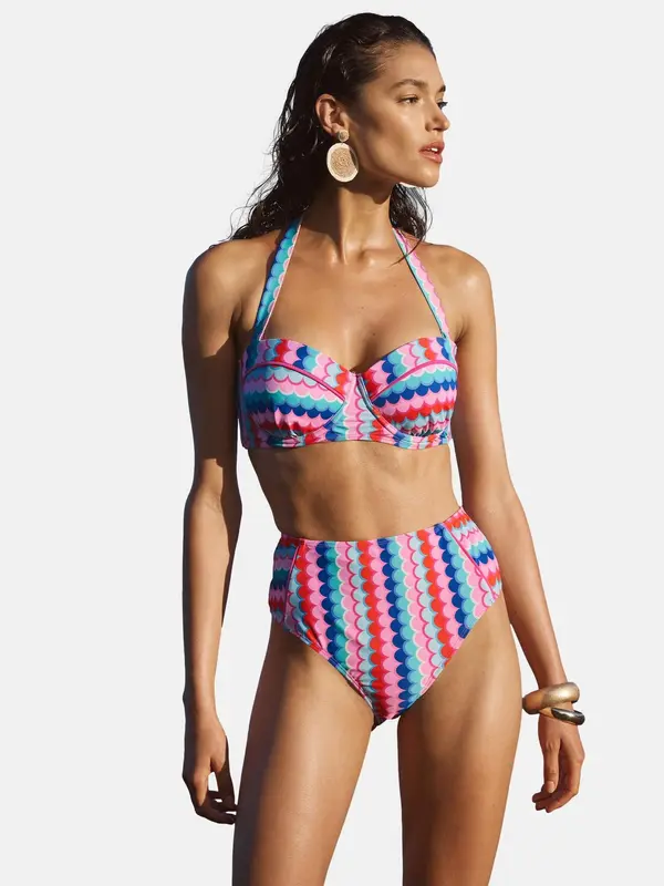 love & roses love & roses Bikini gornji dio  azur / roza / svijetloroza / crvena