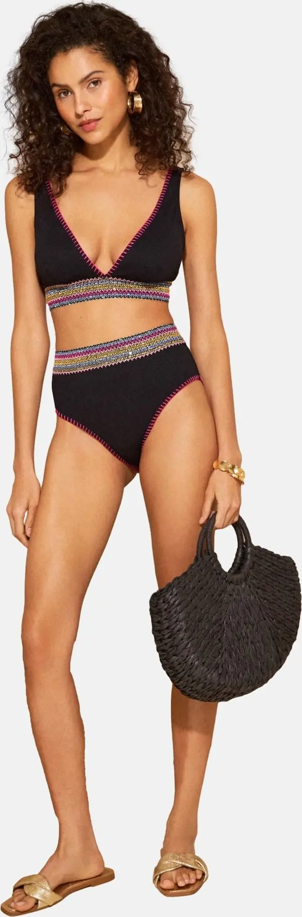 love & roses love & roses Bikini gornji dio  plava / lavanda / svijetloroza / crna