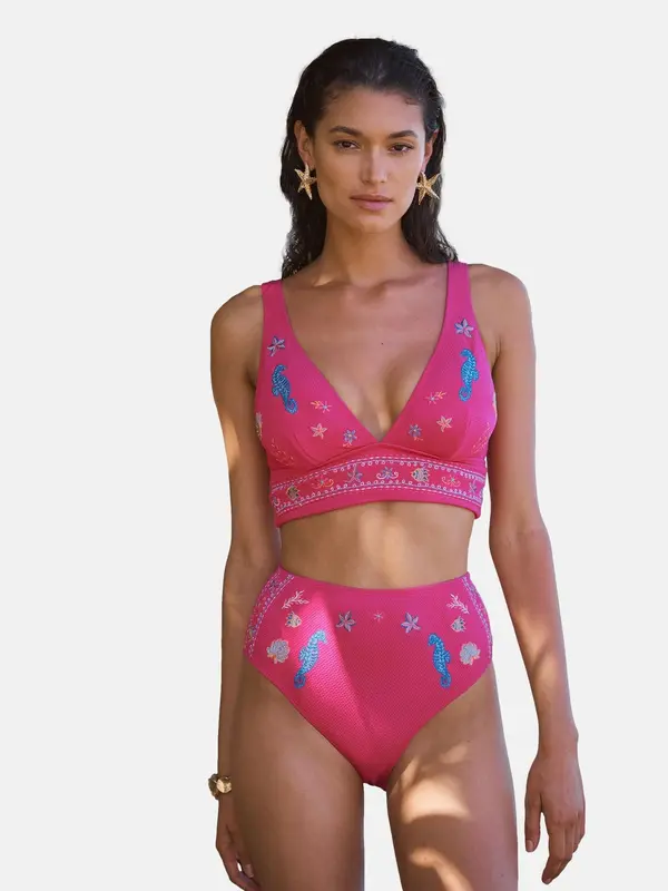 love & roses love & roses Bikini gornji dio  plava / pastelno plava / lila / tamno roza