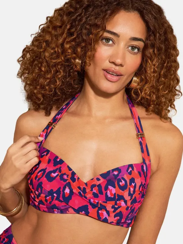 love & roses love & roses Bikini gornji dio  tamno plava / svijetloljubičasta / roza / neonsko crvena