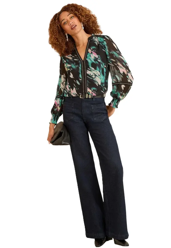 love & roses love & roses Bluza  bež / smaragdno zelena / roza / crna