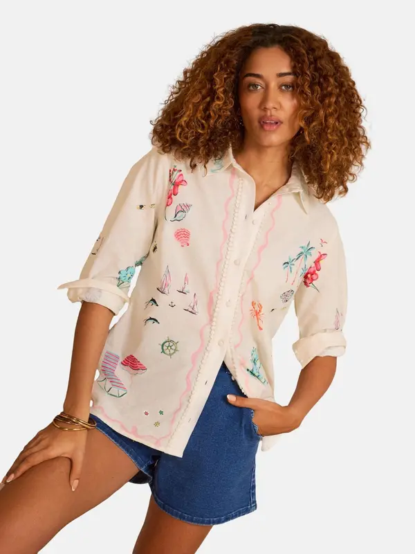 love & roses love & roses Bluza  bež / svijetloplava / roza / crna