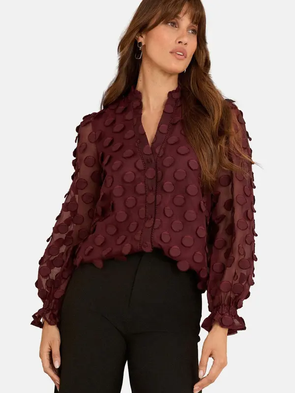 love & roses love & roses Bluza  burgund