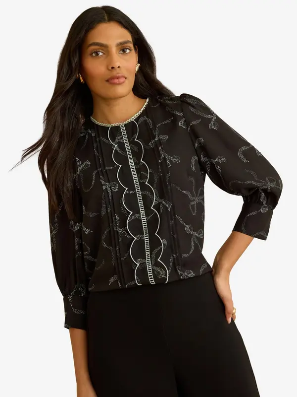 love & roses love & roses Bluza  crna / bijela