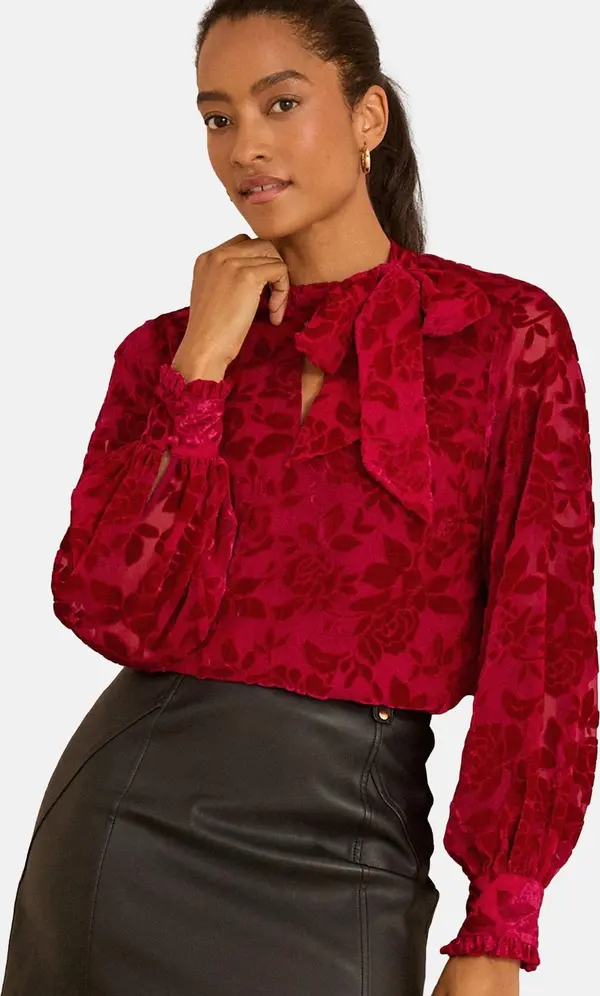love & roses love & roses Bluza  crvena / boja vina