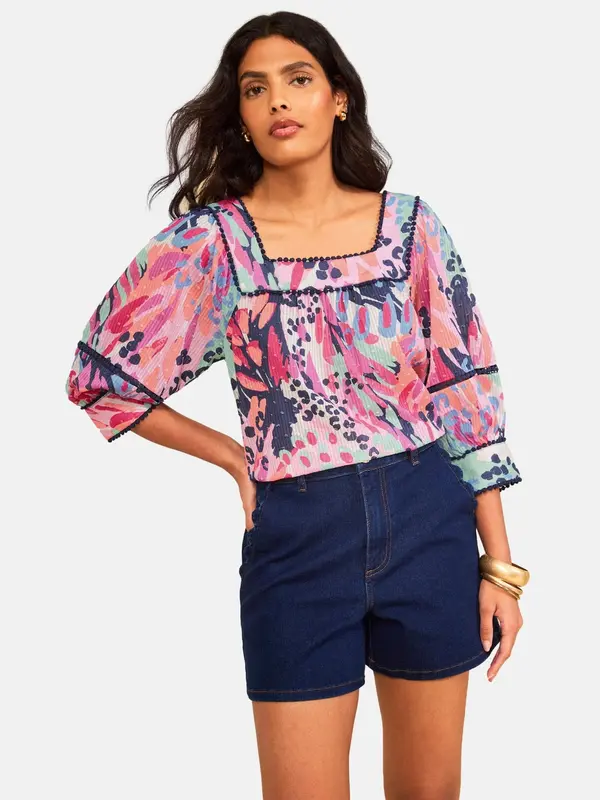 love & roses love & roses Bluza  mornarsko plava / breskva / roza / roza