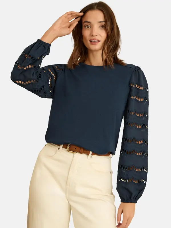love & roses love & roses Bluza  mornarsko plava