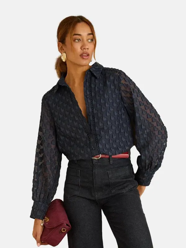 love & roses love & roses Bluza  mornarsko plava