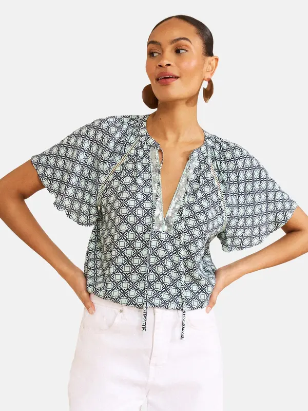 love & roses love & roses Bluza  mornarsko plava / menta