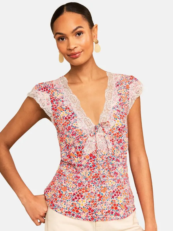 love & roses love & roses Bluza  petrol / narančasta / roza / crvena