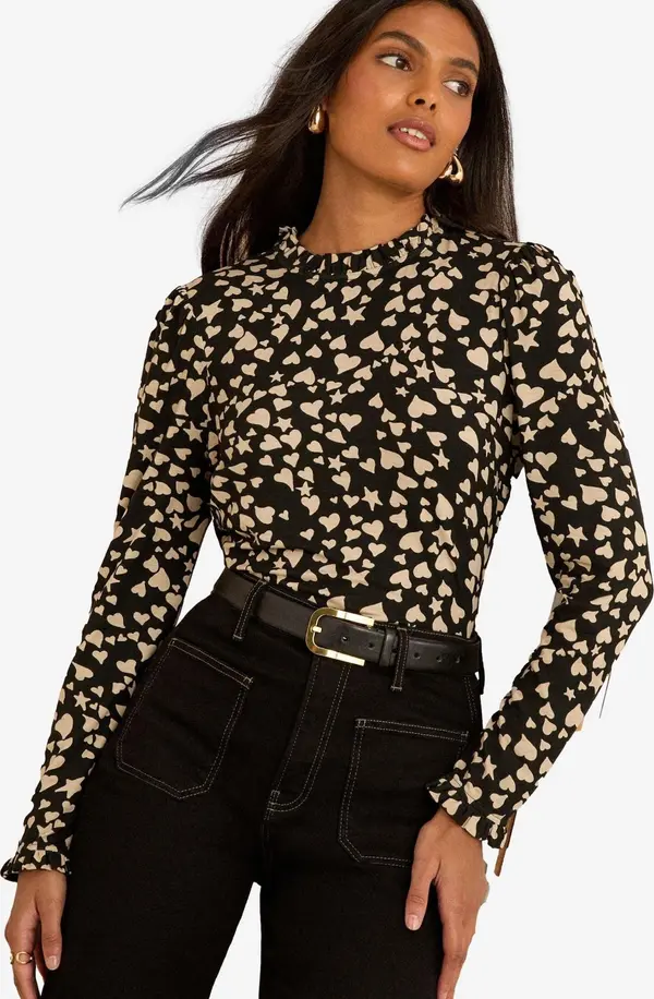 love & roses love & roses Bluza  pijesak / crna