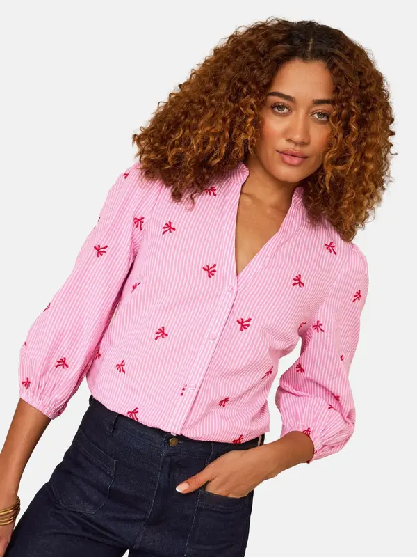 love & roses love & roses Bluza  roza / crvena / bijela