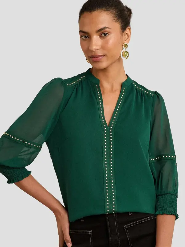 love & roses love & roses Bluza  smaragdno zelena