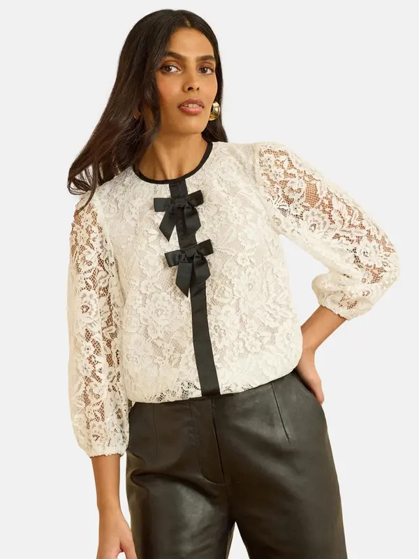 love & roses love & roses Bluza  svijetlobež / crna