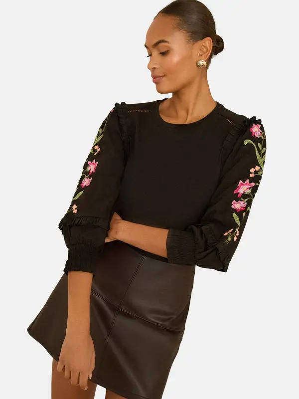 love & roses love & roses Bluza  svijetlozelena / roza / svijetloroza / crna