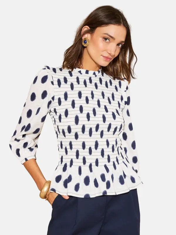 love & roses love & roses Bluza  tamno plava / bijela