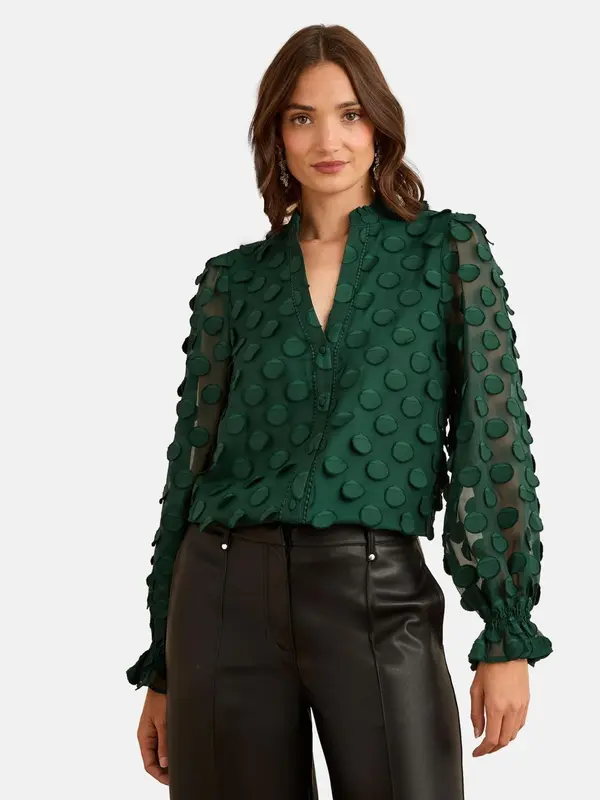 love & roses love & roses Bluza  tamno zelena