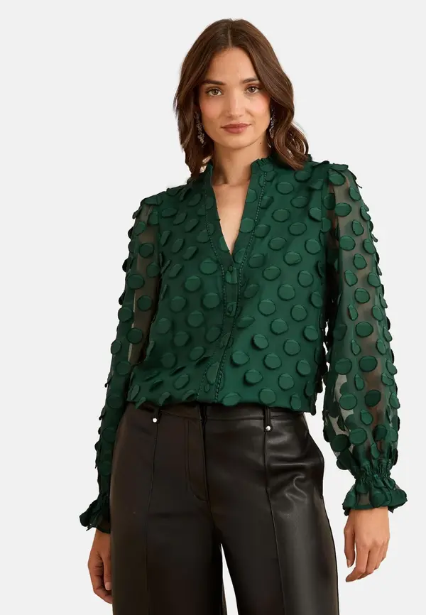 love & roses love & roses Bluza  tamno zelena