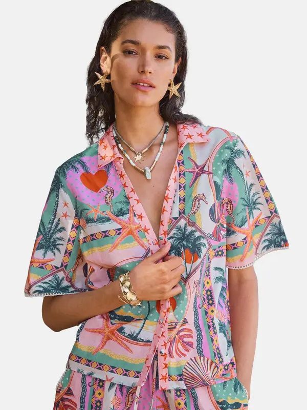 love & roses love & roses Bluza  tirkiz / lavanda / roza / lubenica roza