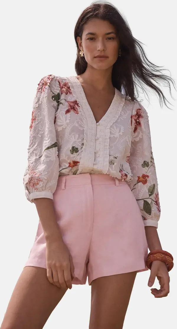 love & roses love & roses Bluza  zelena / roza / tamno crvena / bijela