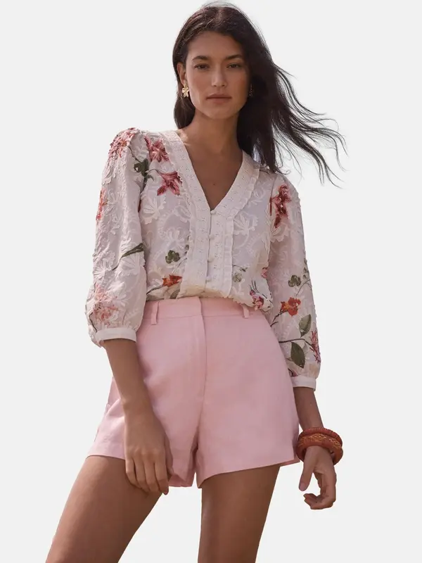 love & roses love & roses Bluza  zelena / roza / tamno crvena / bijela