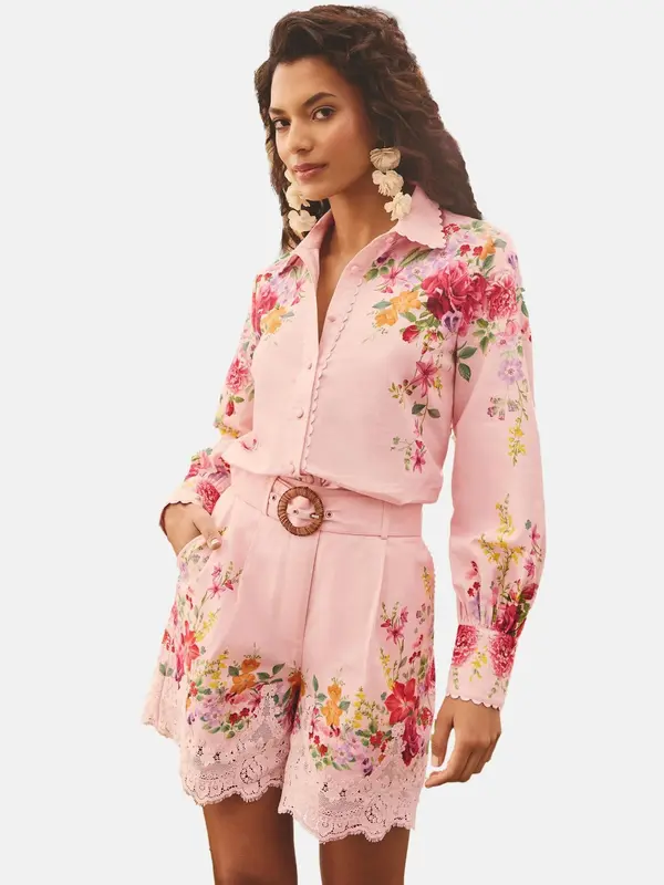 love & roses love & roses Bluza  žuta / roza / crvena