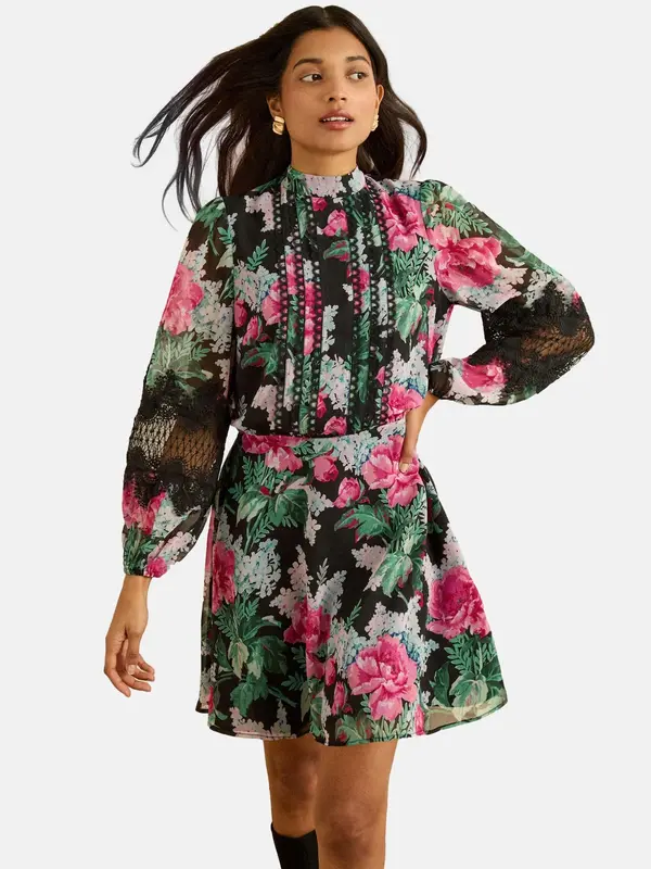 love & roses love & roses Haljina  svijetloplava / zelena / roza / crna