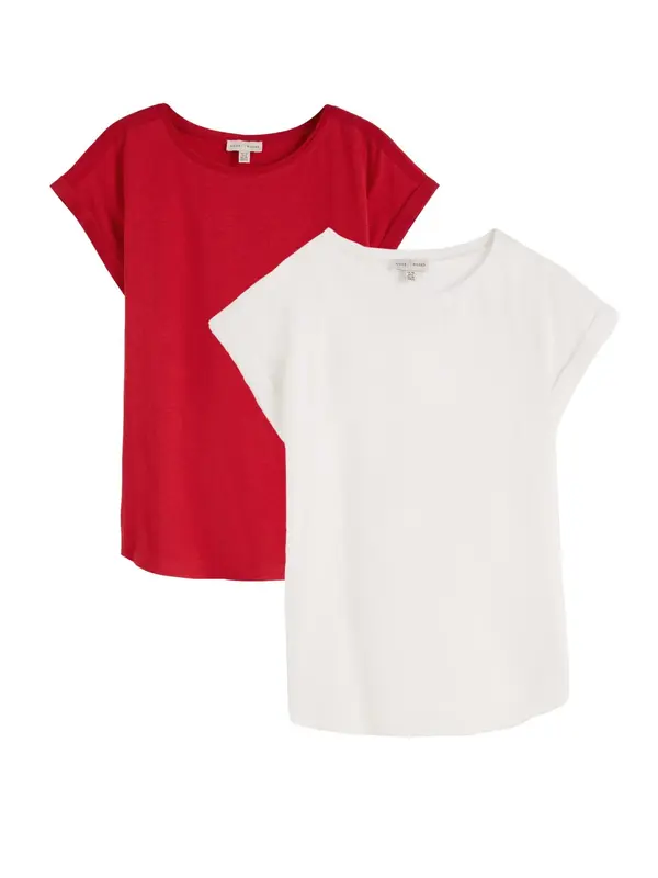 love & roses love & roses Majica  crvena / bijela