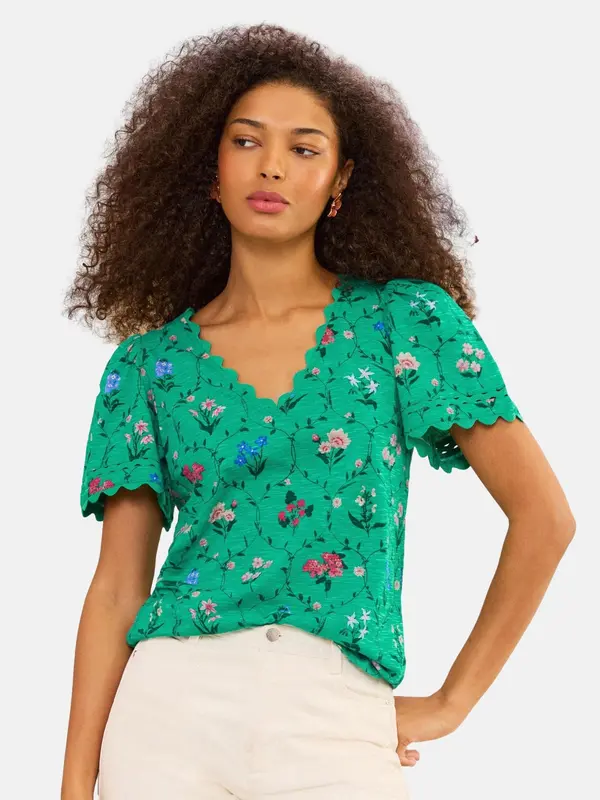 love & roses love & roses Majica  plava / zelena / tamno zelena / roza