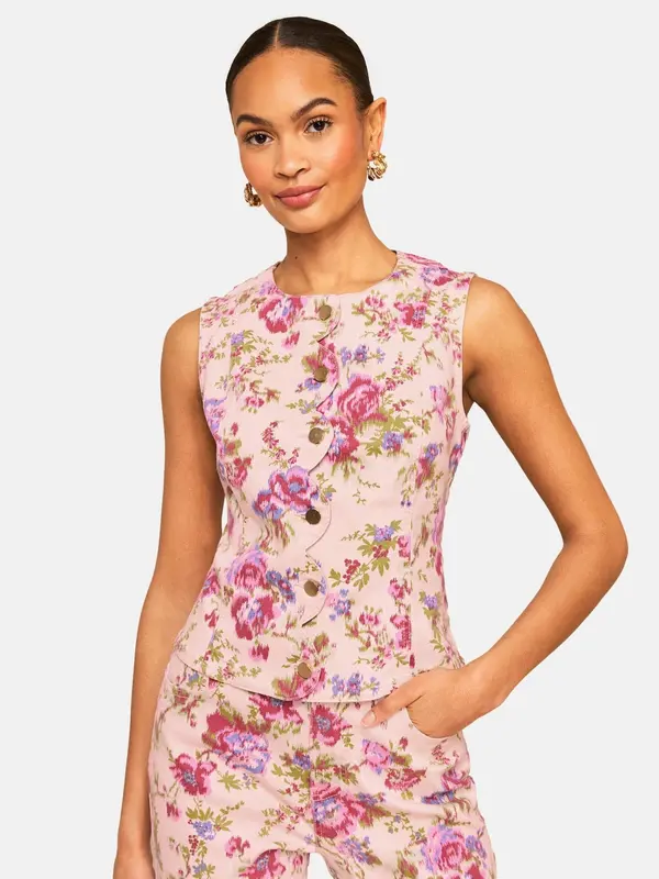 love & roses love & roses Prsluk od odijela  plava / zelena / roza / tamno roza