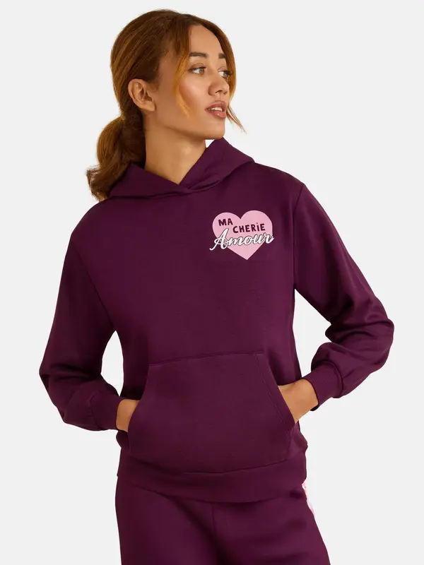 love & roses love & roses Sweater majica  ciklama / prljavo roza / bijela