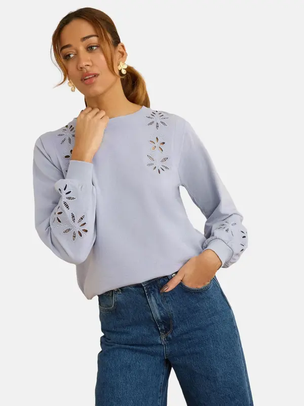 love & roses love & roses Sweater majica  golublje plava