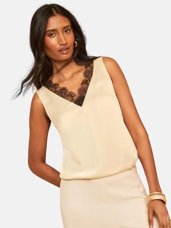 love & roses love & roses Top  boja pijeska / crna