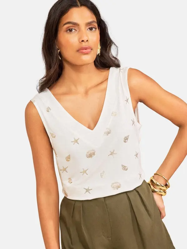 love & roses love & roses Top  pijesak / crna / bijela