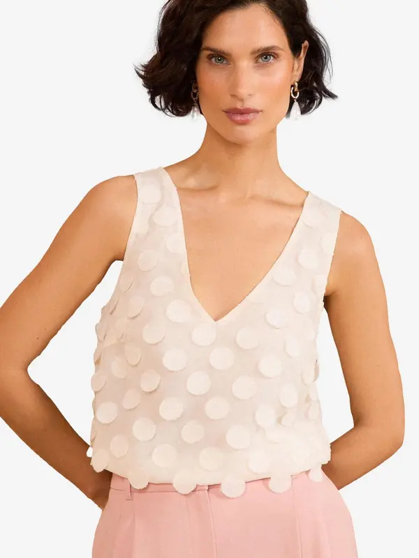 love & roses love & roses Top  prljavo bijela