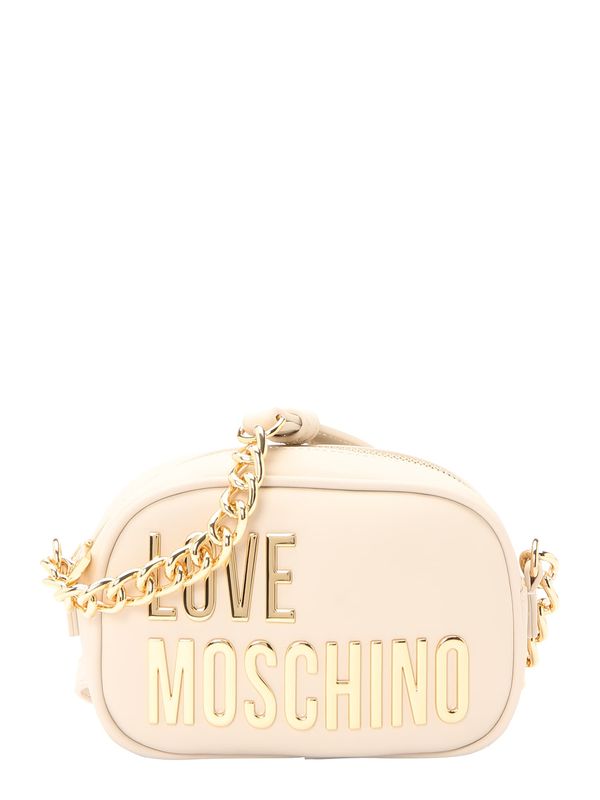 Love Moschino Love Moschino Torba preko ramena 'Bold Love'  sivkasto bež / zlatna