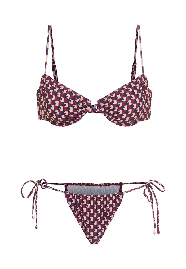 LSCN by LASCANA LSCN by LASCANA Bikini  ecru/prljavo bijela / mornarsko plava / bordo