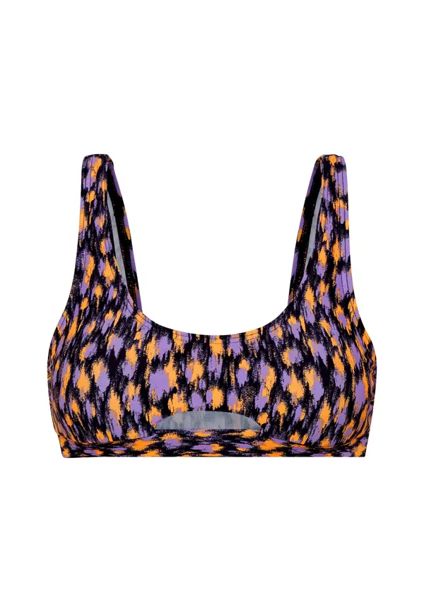 LSCN by LASCANA LSCN by LASCANA Bikini gornji dio 'Lavista'  ljubičasta / narančasta / crna