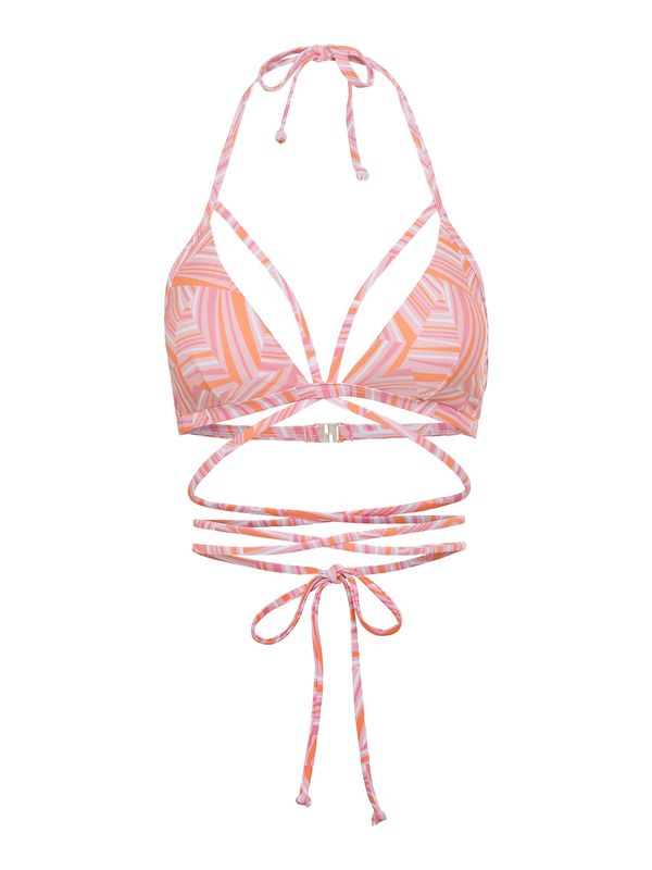 LSCN by LASCANA LSCN by LASCANA Bikini gornji dio 'Lisa'  narančasta / roza / bijela