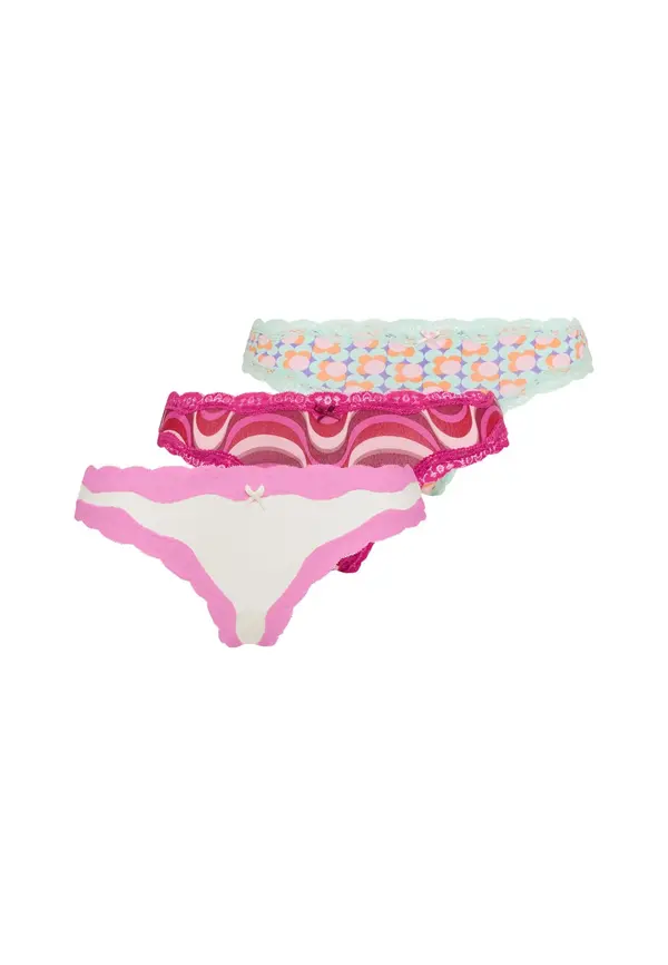 LSCN by LASCANA LSCN by LASCANA Tanga gaćice  plava / pastelno zelena / roza / magenta