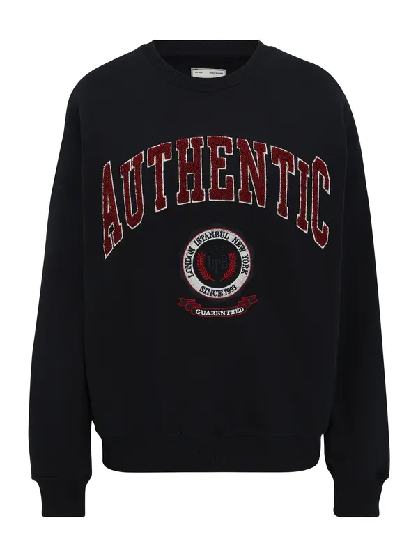 LTB LTB Sweater majica  morsko plava / krvavo crvena / bijela