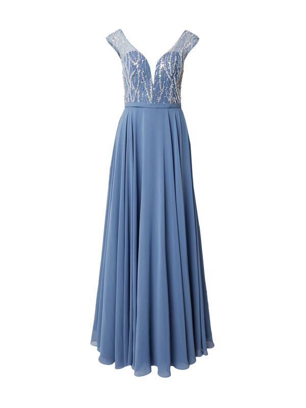 LUXUAR LUXUAR Večernja haljina  sivkasto plava / bijela