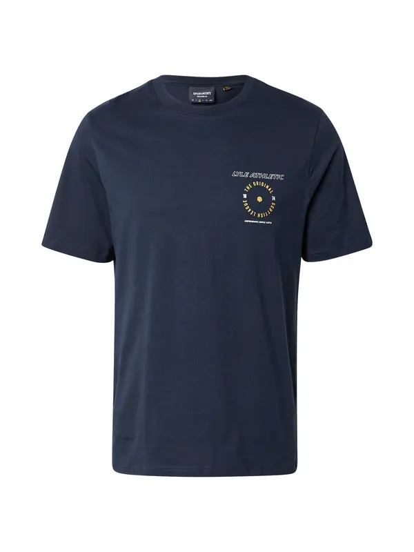 Lyle & Scott Lyle & Scott Majica 'Lyle Athletic'  mornarsko plava / limun / bijela