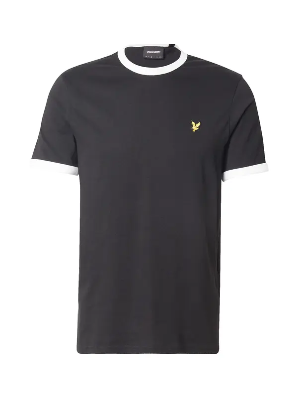 Lyle & Scott Lyle & Scott Majica 'Ringer'  crna / bijela