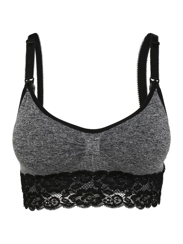 MAGIC Bodyfashion MAGIC Bodyfashion Grudnjak za dojenje 'Mommy Nursing'  siva / crna