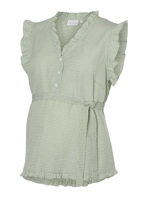 MAMALICIOUS MAMALICIOUS Bluza 'MLEMS LIA'  zelena / bijela