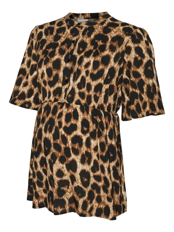 MAMALICIOUS MAMALICIOUS Bluza 'MLNALENE LIA'  bež / svijetlosmeđa / crna