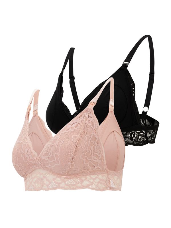 MAMALICIOUS MAMALICIOUS Grudnjak 'MLSIDSEL ALBA'  prljavo roza / crna