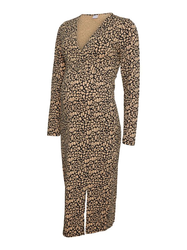 MAMALICIOUS MAMALICIOUS Haljina 'Julienne'  svijetlosmeđa / crna